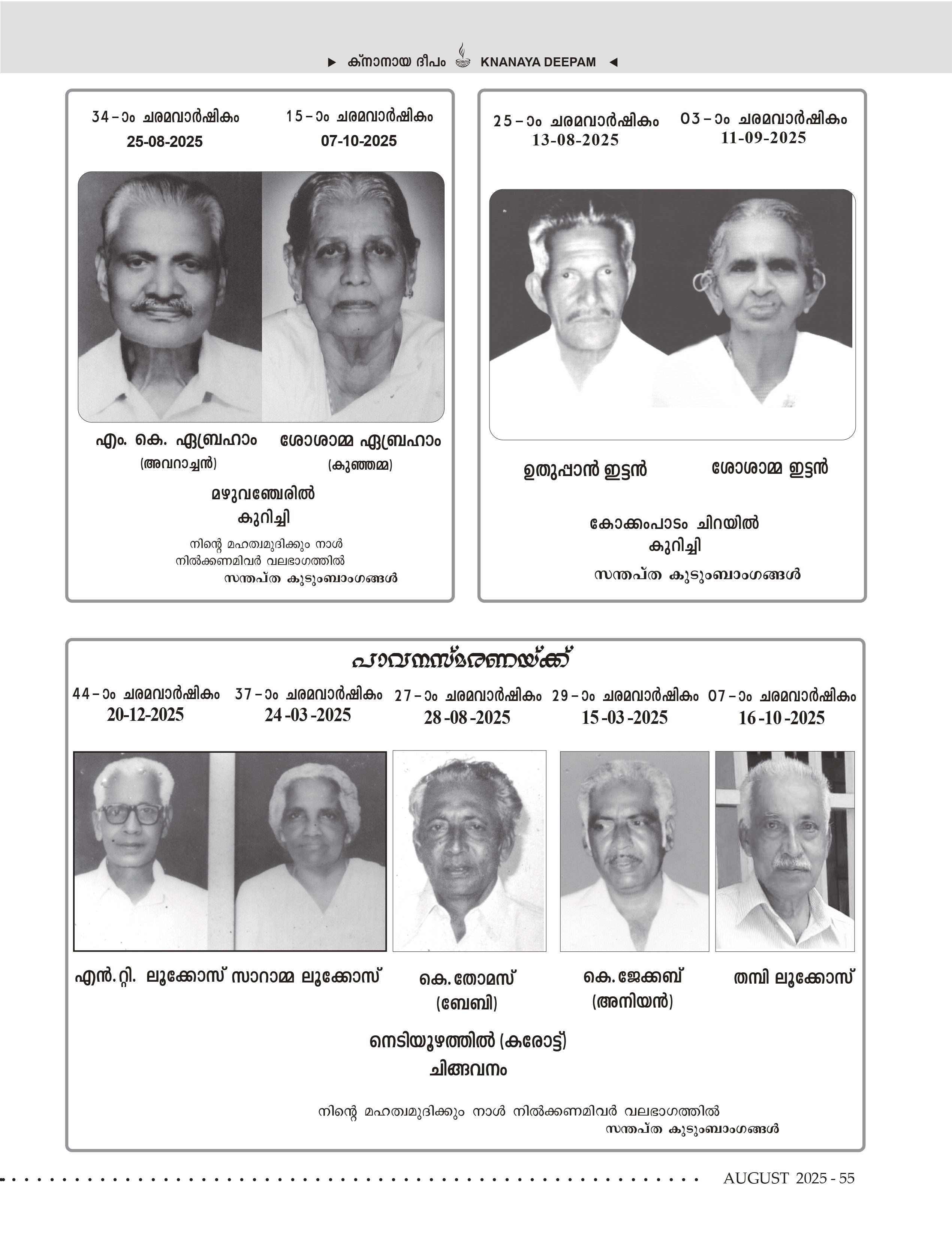 Death Anniversaries